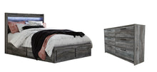 Load image into Gallery viewer, Baystorm Queen Panel Bed with 6 Storage Drawers with Dresser
