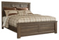 Juararo California King Panel Bed with Mirrored Dresser