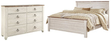 Load image into Gallery viewer, Willowton California King Panel Bed with Dresser
