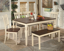 Load image into Gallery viewer, Whitesburg Dining Table and 4 Chairs and Bench
