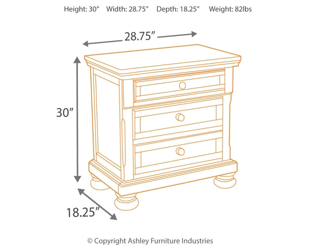 Porter California King Panel Bed with Mirrored Dresser, Chest and 2 Nightstands