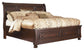 Porter King Sleigh Bed with Mirrored Dresser and Chest