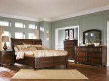 Load image into Gallery viewer, Porter  Sleigh Bed With Mirrored Dresser
