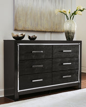 Load image into Gallery viewer, Kaydell King Upholstered Panel Headboard with Dresser
