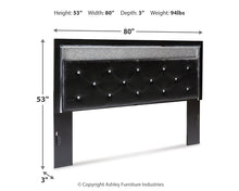 Load image into Gallery viewer, Kaydell King Upholstered Panel Headboard with Dresser
