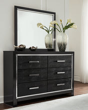 Load image into Gallery viewer, Kaydell King Upholstered Panel Headboard with Mirrored Dresser, Chest and 2 Nightstands
