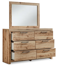 Load image into Gallery viewer, Hyanna Twin Panel Bed with Mirrored Dresser
