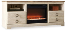 Load image into Gallery viewer, Willowton 64&quot; TV Stand with Electric Fireplace
