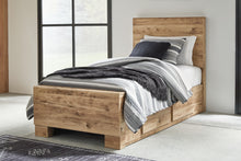 Load image into Gallery viewer, Hyanna Twin Panel Bed with Storage with Mirrored Dresser and Chest
