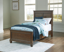 Load image into Gallery viewer, Danabrin Twin Panel Bed with Mirrored Dresser and 2 Nightstands
