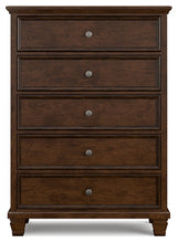 Load image into Gallery viewer, Danabrin Full Panel Bed with Mirrored Dresser, Chest and Nightstand
