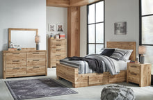 Load image into Gallery viewer, Hyanna Full Panel Bed with Storage with Mirrored Dresser and Nightstand
