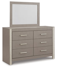 Load image into Gallery viewer, Surancha Full Panel Bed with Mirrored Dresser and Nightstand
