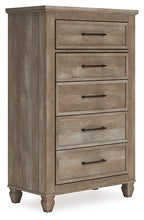 Load image into Gallery viewer, Yarbeck Queen Panel Bed with Storage with Mirrored Dresser, Chest and Nightstand
