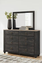 Load image into Gallery viewer, Nanforth King/California King Panel Headboard with Mirrored Dresser, Chest and Nightstand
