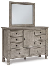 Load image into Gallery viewer, Harrastone King Panel Bed with Mirrored Dresser, Chest and 2 Nightstands
