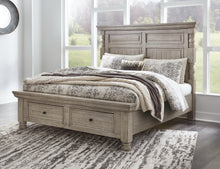 Load image into Gallery viewer, Harrastone King Panel Bed with Mirrored Dresser, Chest and 2 Nightstands
