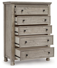 Load image into Gallery viewer, Harrastone Queen Panel Bed with Mirrored Dresser, Chest and 2 Nightstands
