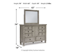 Load image into Gallery viewer, Harrastone California King Panel Bed with Mirrored Dresser
